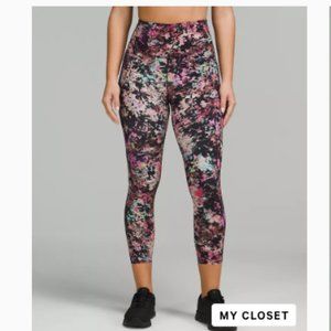 Base Pace High-Rise Crop 23" Stencil Blossom Red Multi Size6